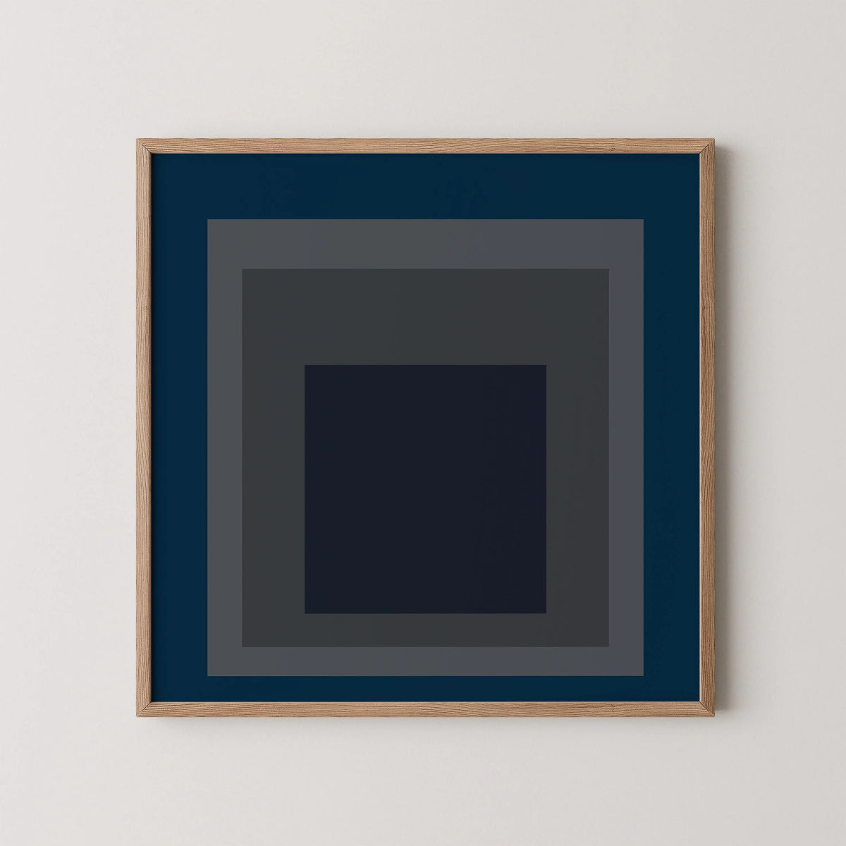 Impression Giclée « Pureheart » de Josef Albers : Art moderne du milieu du siècle, « Hommage au carré » bleu et gris