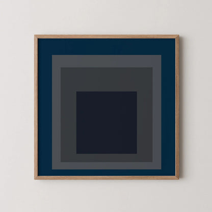 Impression Giclée « Pureheart » de Josef Albers : Art moderne du milieu du siècle, « Hommage au carré » bleu et gris