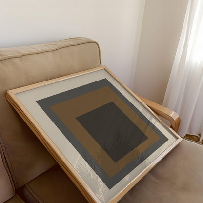 Impression d'art « Sienne » inspirée de Josef Albers : Hommage mid-century moderne au carré (1x1)