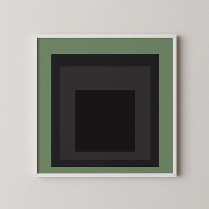 Josef Albers Inspired 'Sleep' Giclee Print: Mid-Century Modern Art, Handframed Option