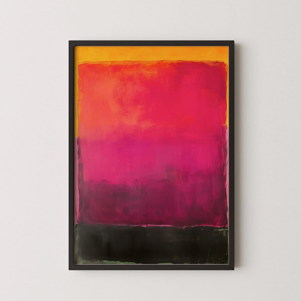 After Mark Rothko - Black and Purple (Colour Field: AI) | Modern Abstract Art (Available handframed or unframed)