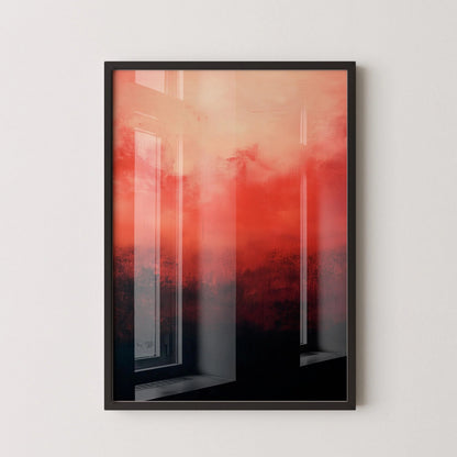 After Mark Rothko - Black and Red (Colour Field: AI) | Modern Abstract Art (Available handframed or unframed)