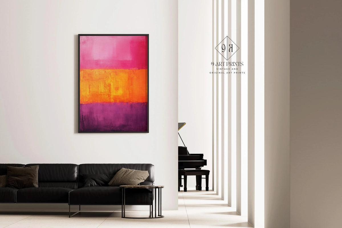 After Mark Rothko - Orange and Purple II (Colour Field: AI) | Modern Abstract Art (Available handframed or unframed)