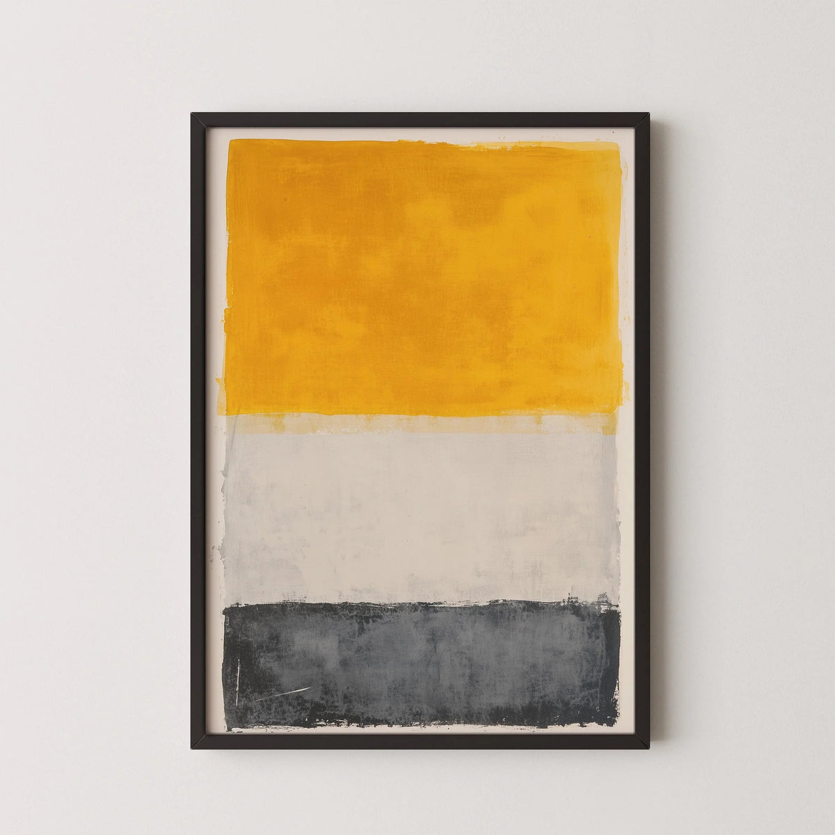 After Mark Rothko - White Yellow and Dark Grey (Colour Field: AI) | Modern Abstract Art (Available handframed or unframed)