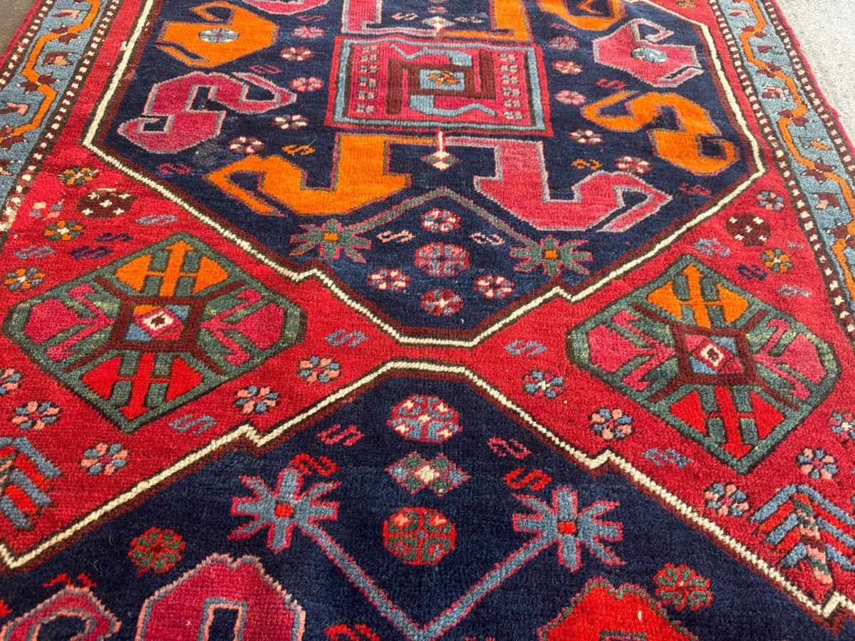Antique Cloud band Karabagh Runner | 3' 4" x 9'
