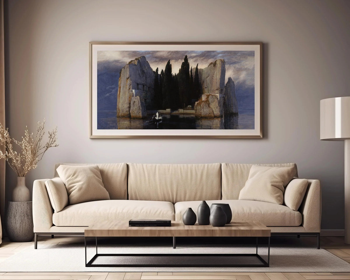 Arnold Böcklin - L'Île des morts | Art symboliste étrange et évocateur | IMPRESSION | Disponible encadré 2x1