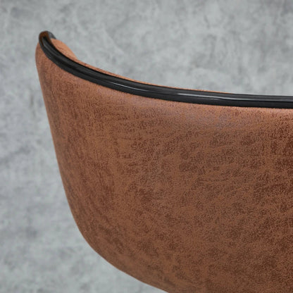 Anna Vintage Adjustable Counter/Bar Height Stools with Swivel Seat-Set of 2-Brown