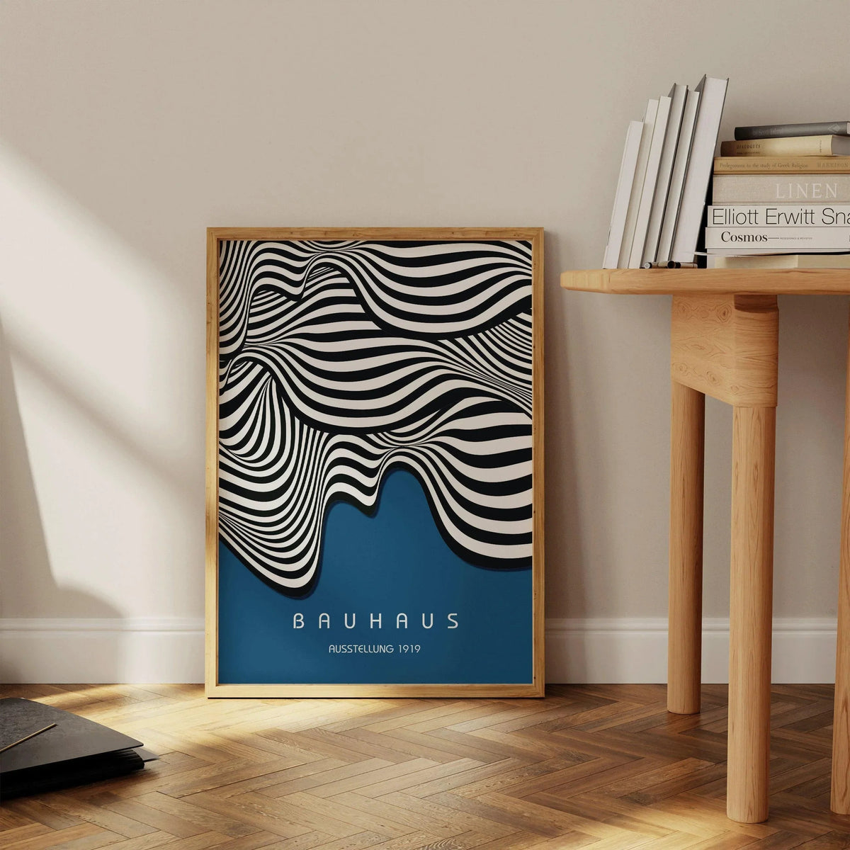 Affiche d'art Bauhaus Waves : Poster Giclée Moderne du Milieu du Siècle