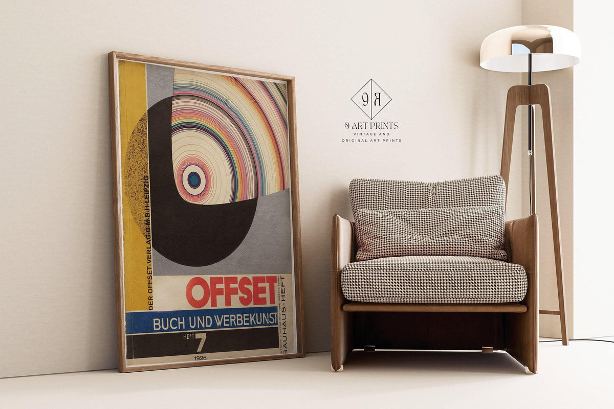 Impression d'art de couverture de magazine Bauhaus : Joost Schmidt Mid-Century Modern