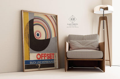 Impression d'art de couverture de magazine Bauhaus : Joost Schmidt Mid-Century Modern