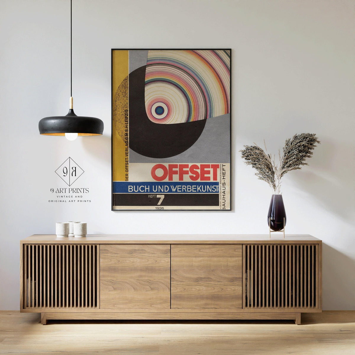 Impression d'art de couverture de magazine Bauhaus : Joost Schmidt Mid-Century Modern