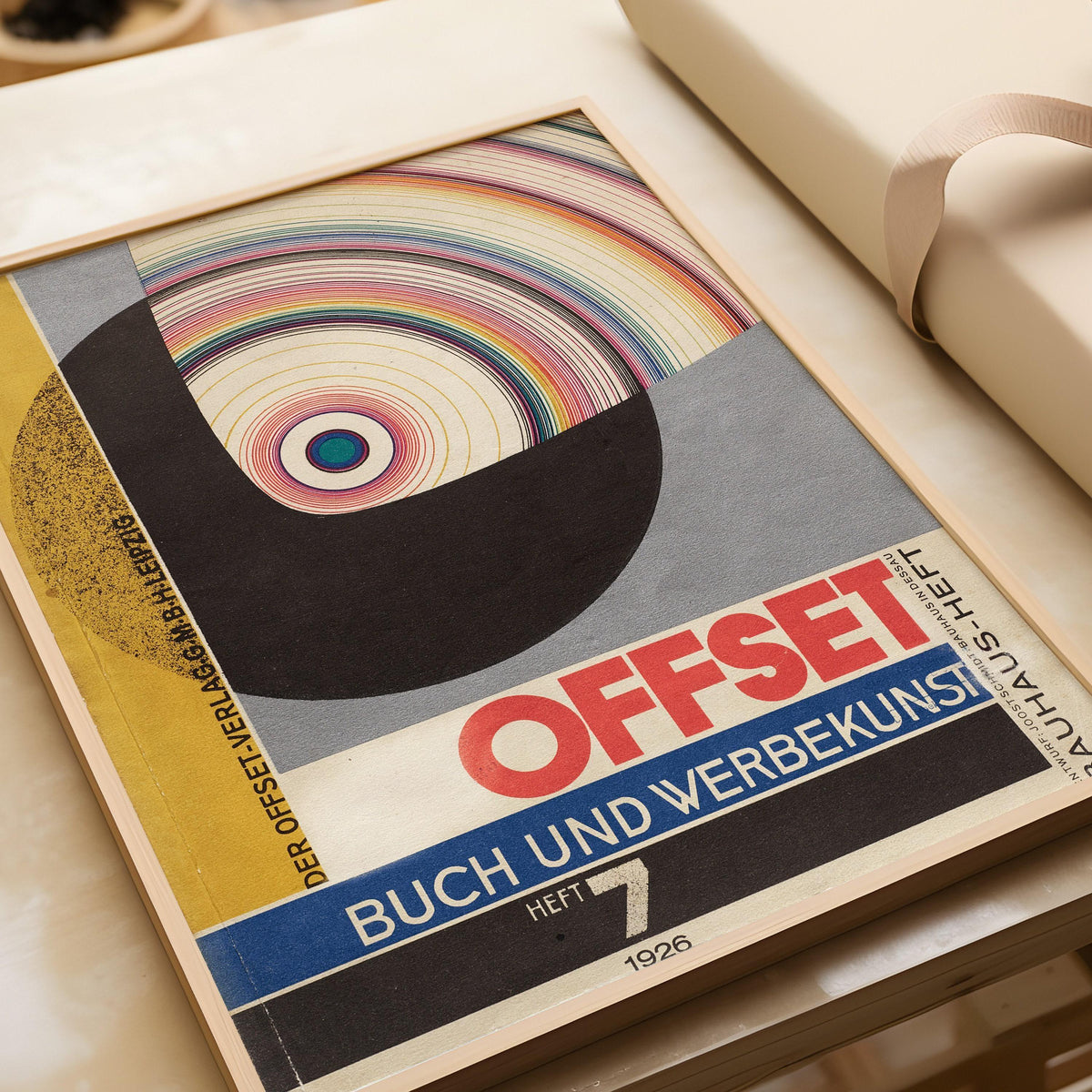 Impression d'art de couverture de magazine Bauhaus : Joost Schmidt Mid-Century Modern