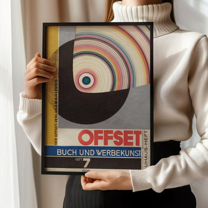 Impression d'art de couverture de magazine Bauhaus : Joost Schmidt Mid-Century Modern