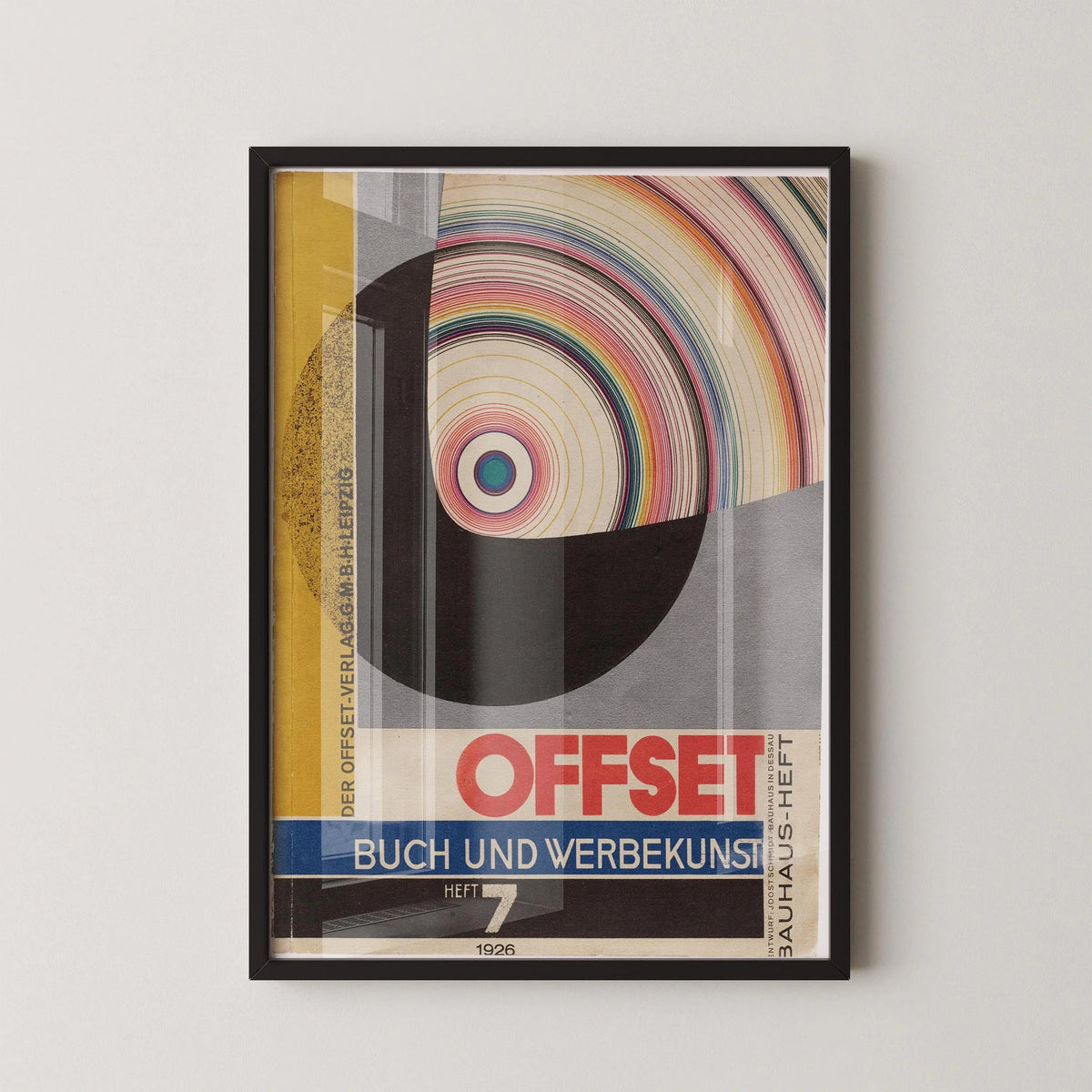 Impression d'art de couverture de magazine Bauhaus : Joost Schmidt Mid-Century Modern