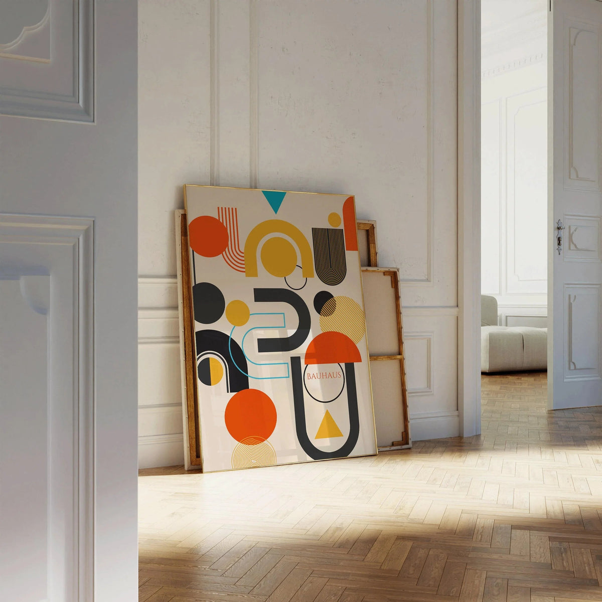 Impression d'art Bauhaus : Impression Giclée Abstraite Mid-Century Modern