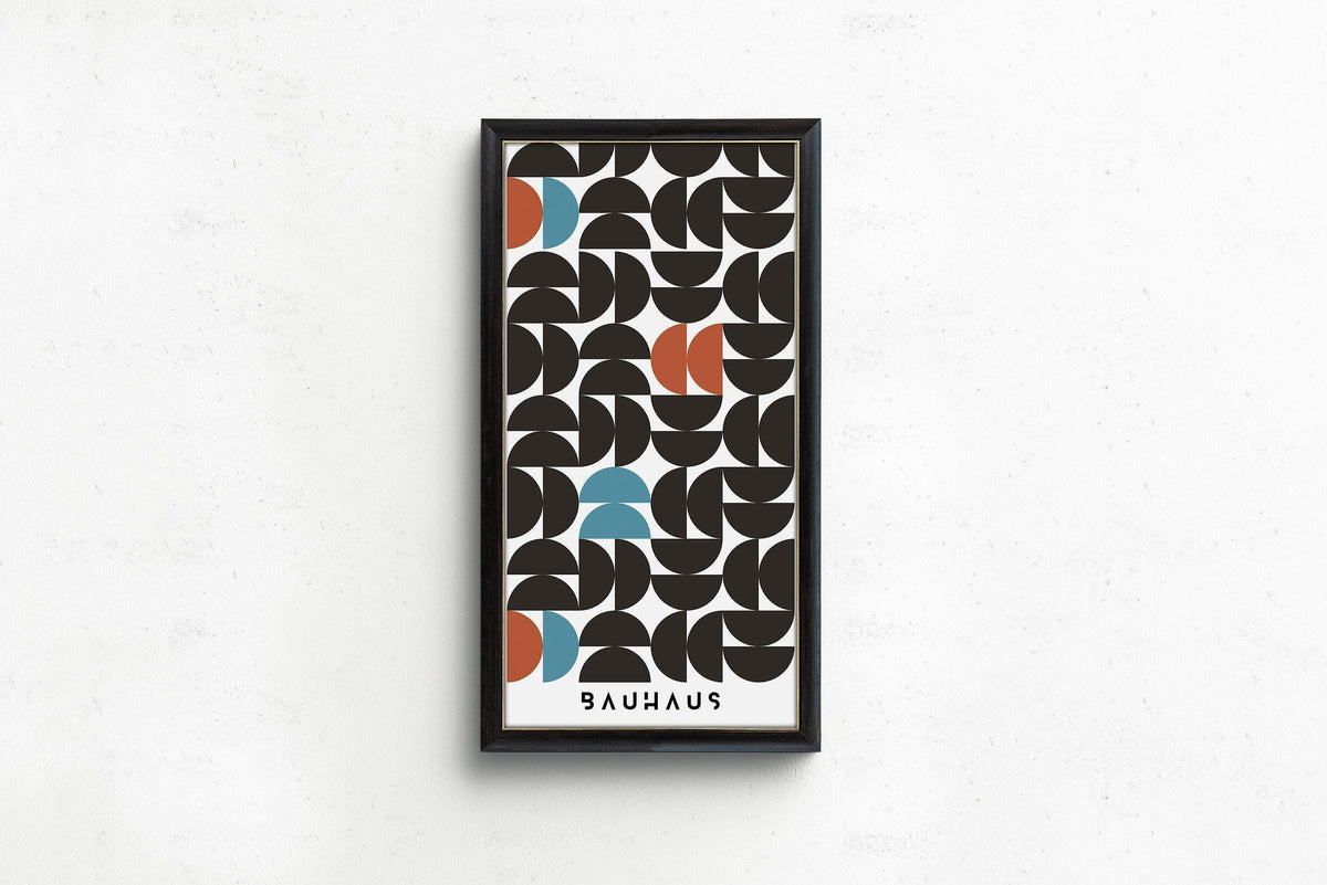 Impression d'art géométrique Bauhaus : Giclée moderne du milieu du siècle