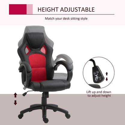 Foster - Chaise de bureau gaming - Rouge/Noir