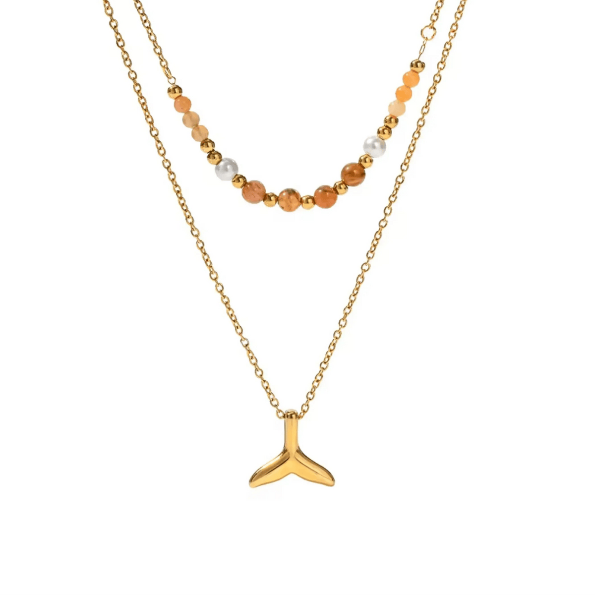 Collier Double Perles "Au Bord de la Mer"