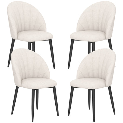 Skylar Modern Dining Chairs Set of 4-Cream White