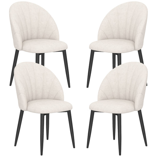Skylar Modern Dining Chairs Set of 4-Cream White