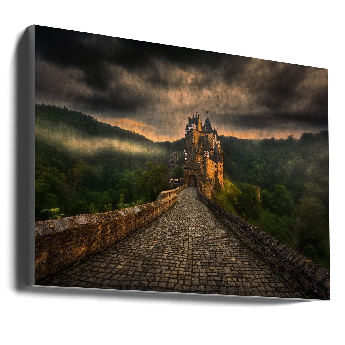 Eltz Castle beneath a Dramatic Sky Canvas Wall Art