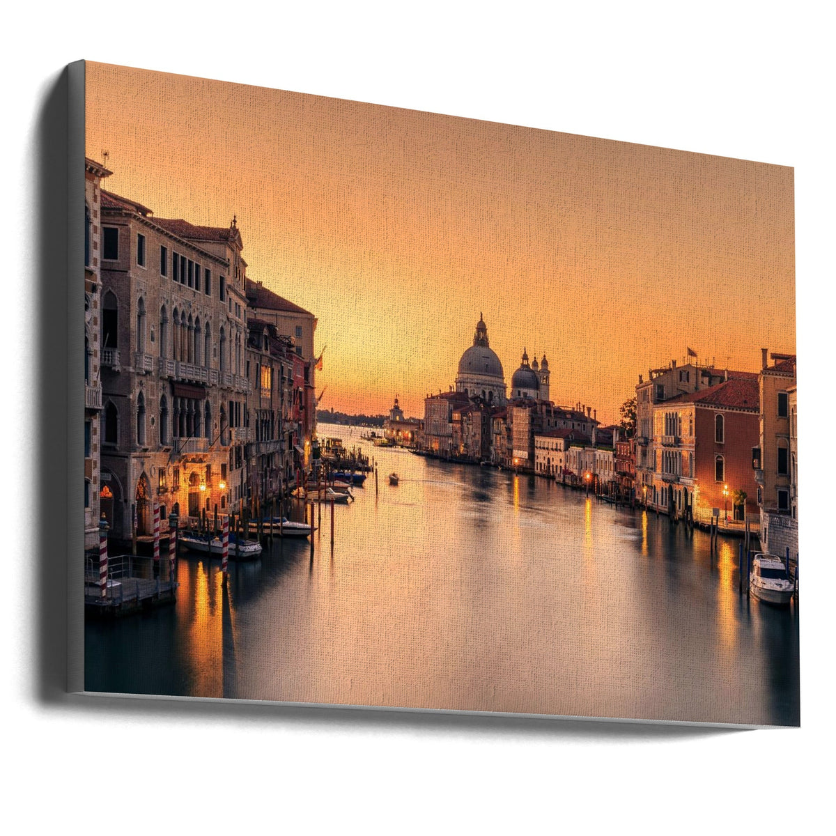 Venice Grand Canal in Warm Dawn Light Canvas Wall Art | Dawn on Venice