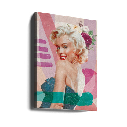 Marilyn Monroe Pink and Teal Pop Art Canvas Wall Art | Marilyn is Back