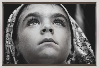 Wall art Girl with Sardinian traditional veil