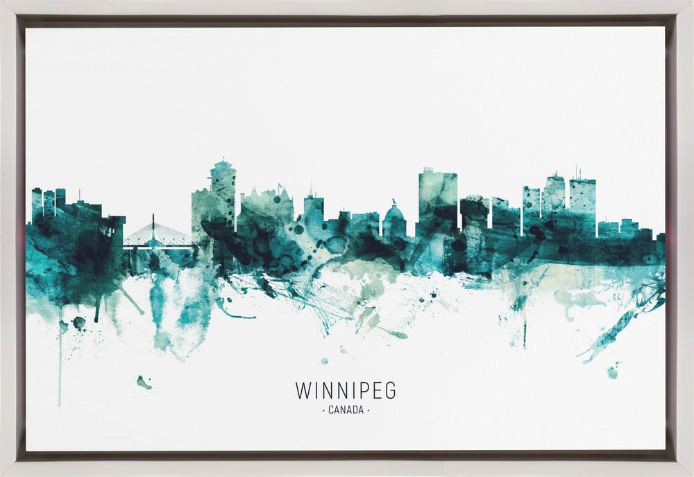 Art mural Winnipeg Canada Skyline