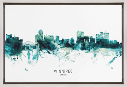 Art mural Winnipeg Canada Skyline