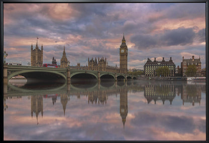 London Westminster Bridge Sunset Reflections Canvas Wall Art | A Sunset To Remember