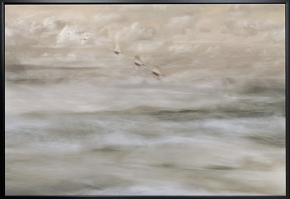 Wall art Swans over sea