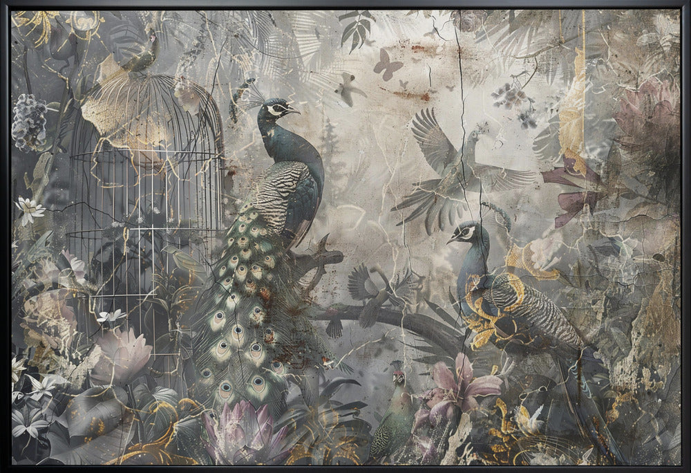 Décoration murale Oiseau Oiseaux Animal Illustration vintage Décoration murale 17