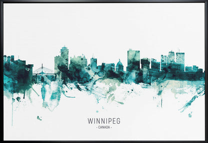 Art mural Winnipeg Canada Skyline