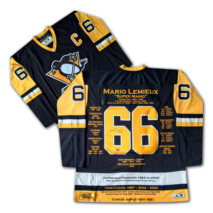 Mario Lemieux Pittsburgh Penguins Career Jersey /166