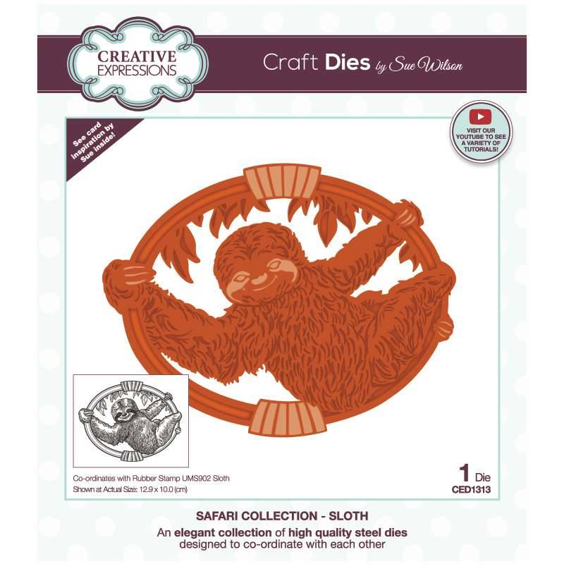 Matrice de découpe Paresseux Collection Safari Sue Wilson