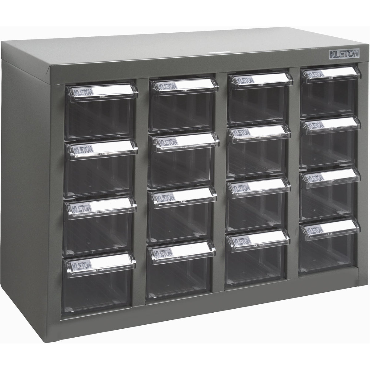 Armoire de rangement KPC-500, Acier galvanisé, 16 tiroirs, 46,5 cm x 22,1 cm x 35,1 cm, Gris