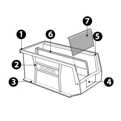 Stack & Hang Bin, 8-1/4" W x 7" H x 10-3/4" D, Black