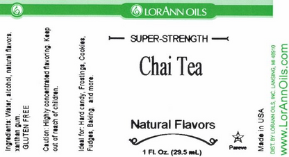 Arôme de thé Chai – Arôme super concentré 1 oz, 16 oz, 1 gallon, 5 gallons – Livraison gratuite au Canada pour les commandes de plus de 199 $ CA