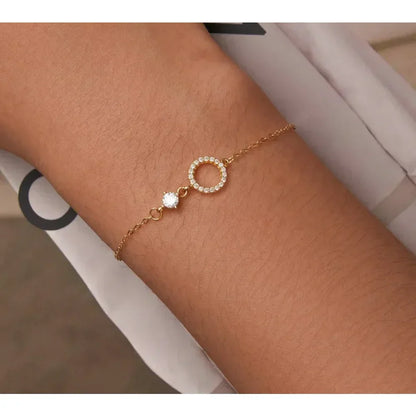 925 Sterling Silver Ring Chain Bracelet