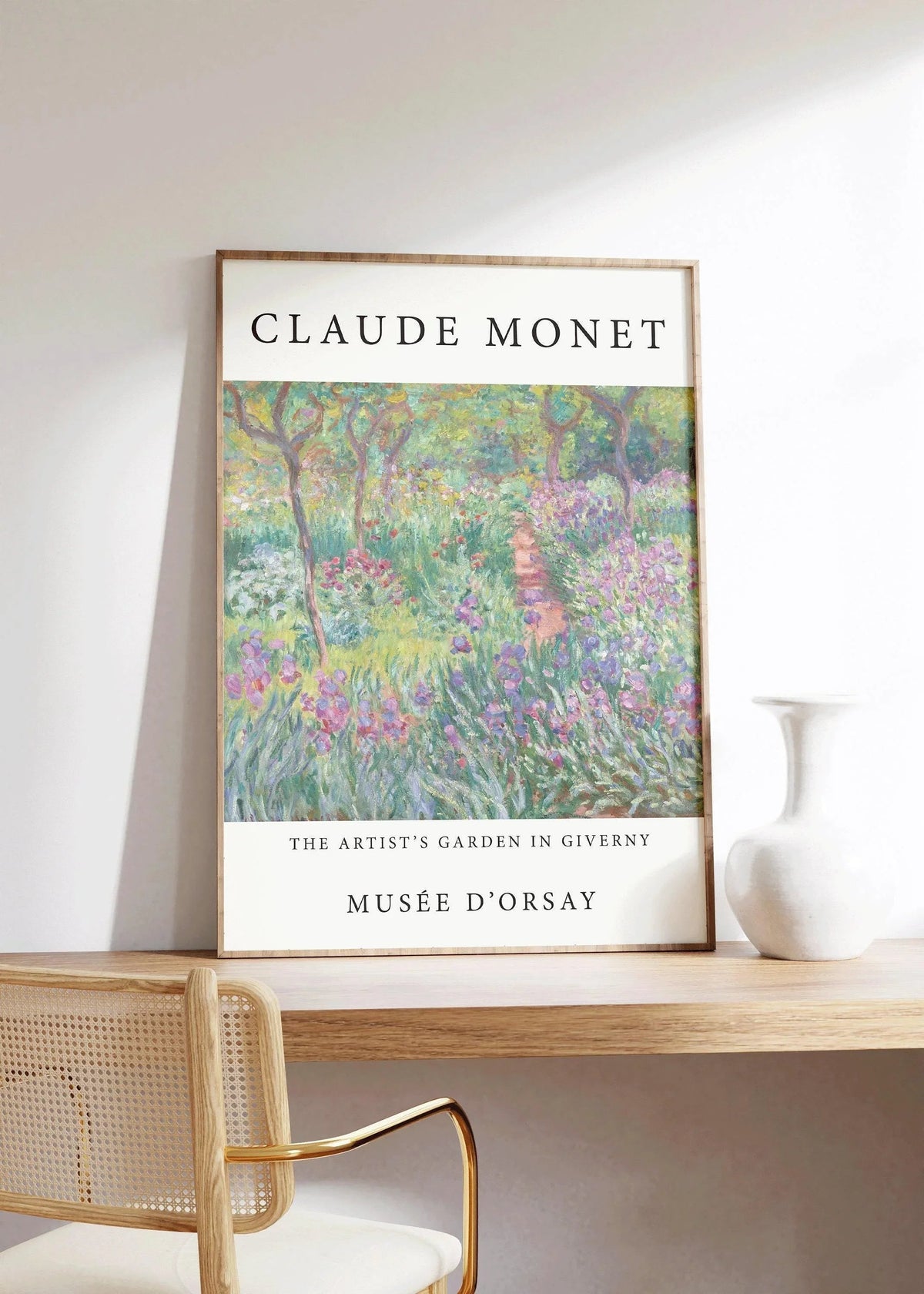 Claude Monet - Artist's Garden Giverny  | Famous Art Print (available handframed or unframed)