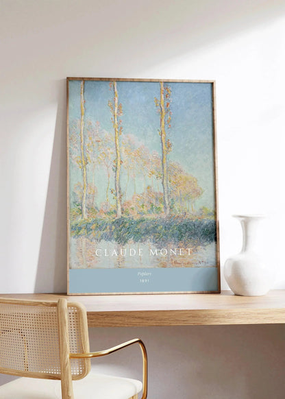 Claude Monet - Les Peupliers | Œuvre d'art célèbre (disponible encadrée à la main ou non encadrée)