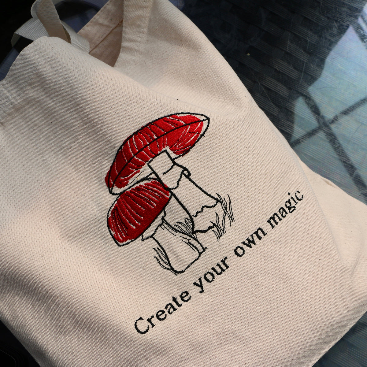Tote bag Mushrooms brodé