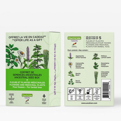 Coffret de semences de fleurs et plantes médicinales | Pour tisanes et plus