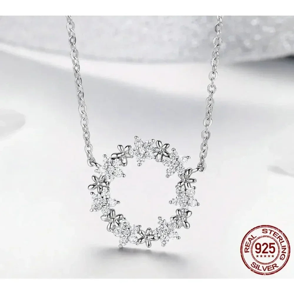 Nuit Étoilée Scintillante : Parure Collier et Bague en Argent 925 avec Oxyde de Zirconium