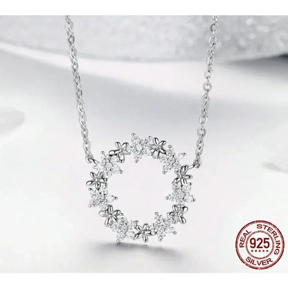 Nuit Étoilée Scintillante : Parure Collier et Bague en Argent 925 avec Oxyde de Zirconium