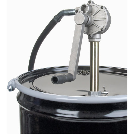 Pompe rotative à fût, aluminium, convient pour 15-55 gal., 6-3/4 oz. par tour