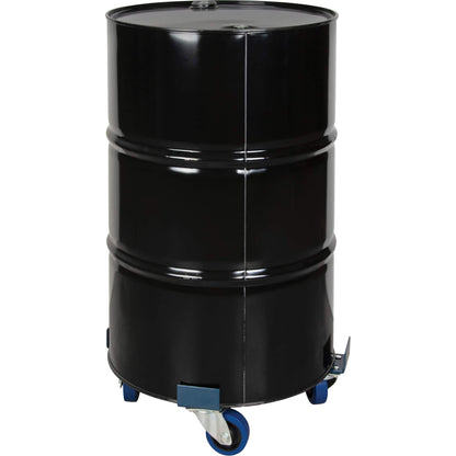 Drum Dolly, Steel, 1400 lbs. Capacity, 24" Diameter, Blue Elastic Casters