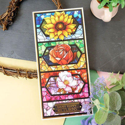 Duo Design Paper Pads - Stained Glass & Cracked Glass