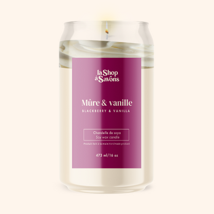 Soy candle 16 oz - Blackberry & Vanilla